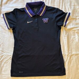 Nike Kids Black and Purple Dri-FIT Polo
